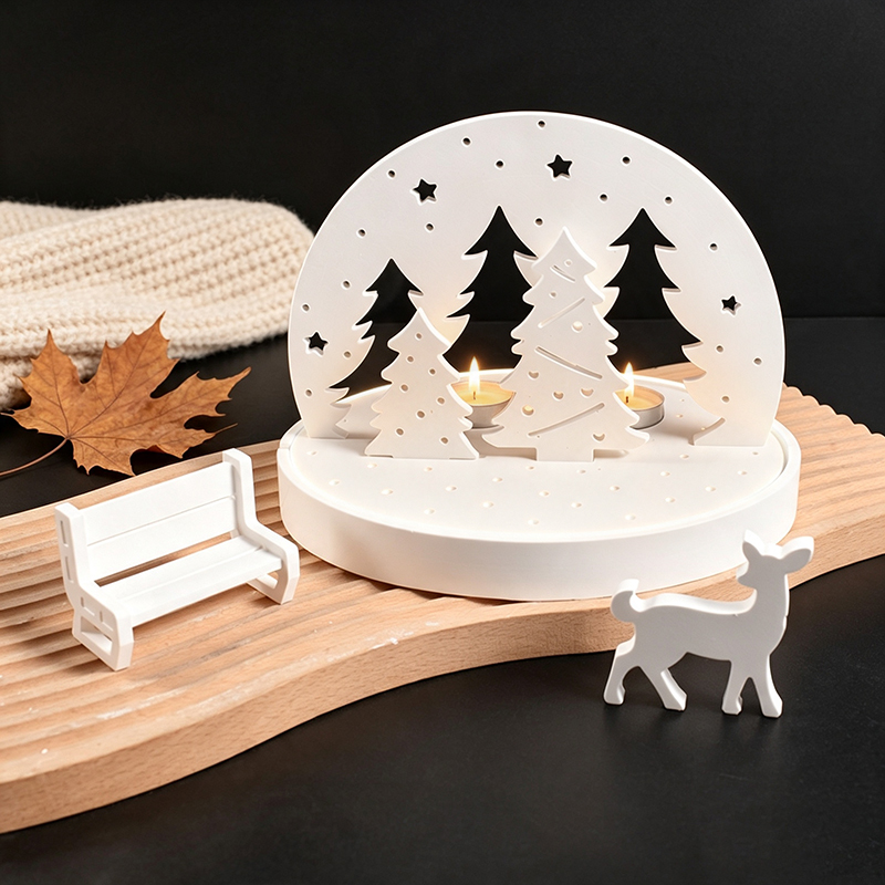 Candle Holder Set - Moldes de Silicone para Suporte de