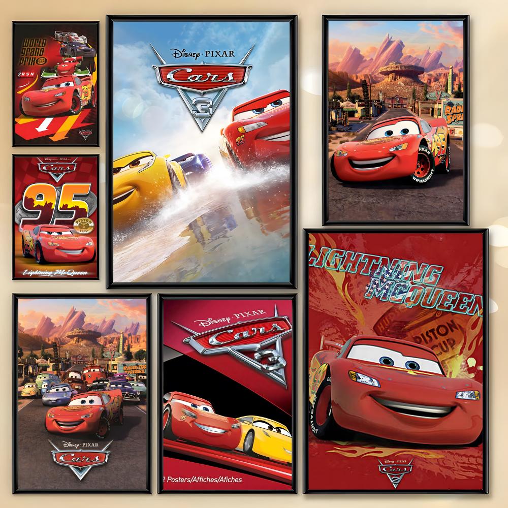 Lighting Mcqueen Decor - Pôster Disney Cars Lightning McQueen Arte