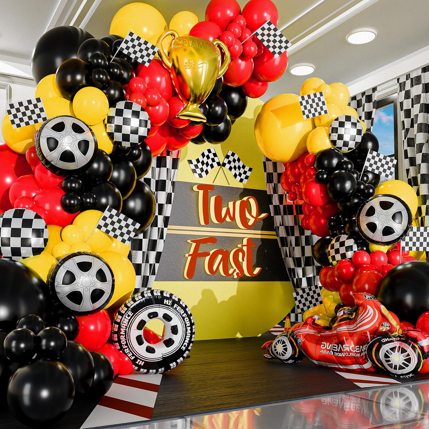 Kit de Arco de Balões de Carro - Lighting Mcqueen Decor avaliação e preço