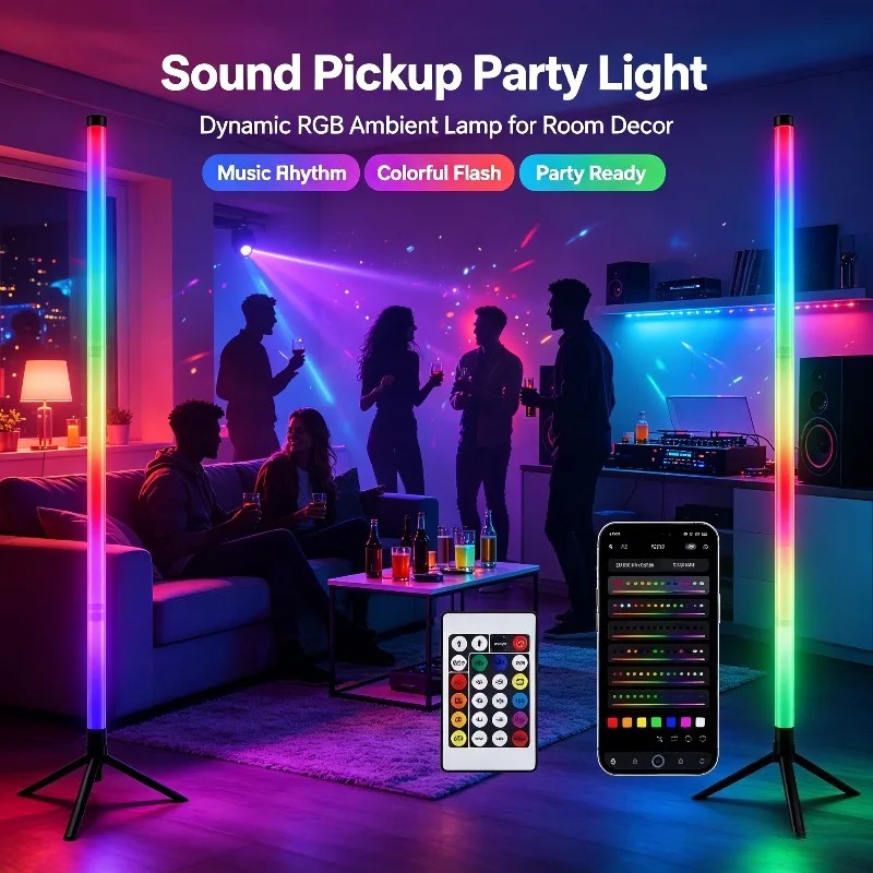 2PCS Luminária de Chão RGB de  - Lighting Decor For Room avaliação e preço