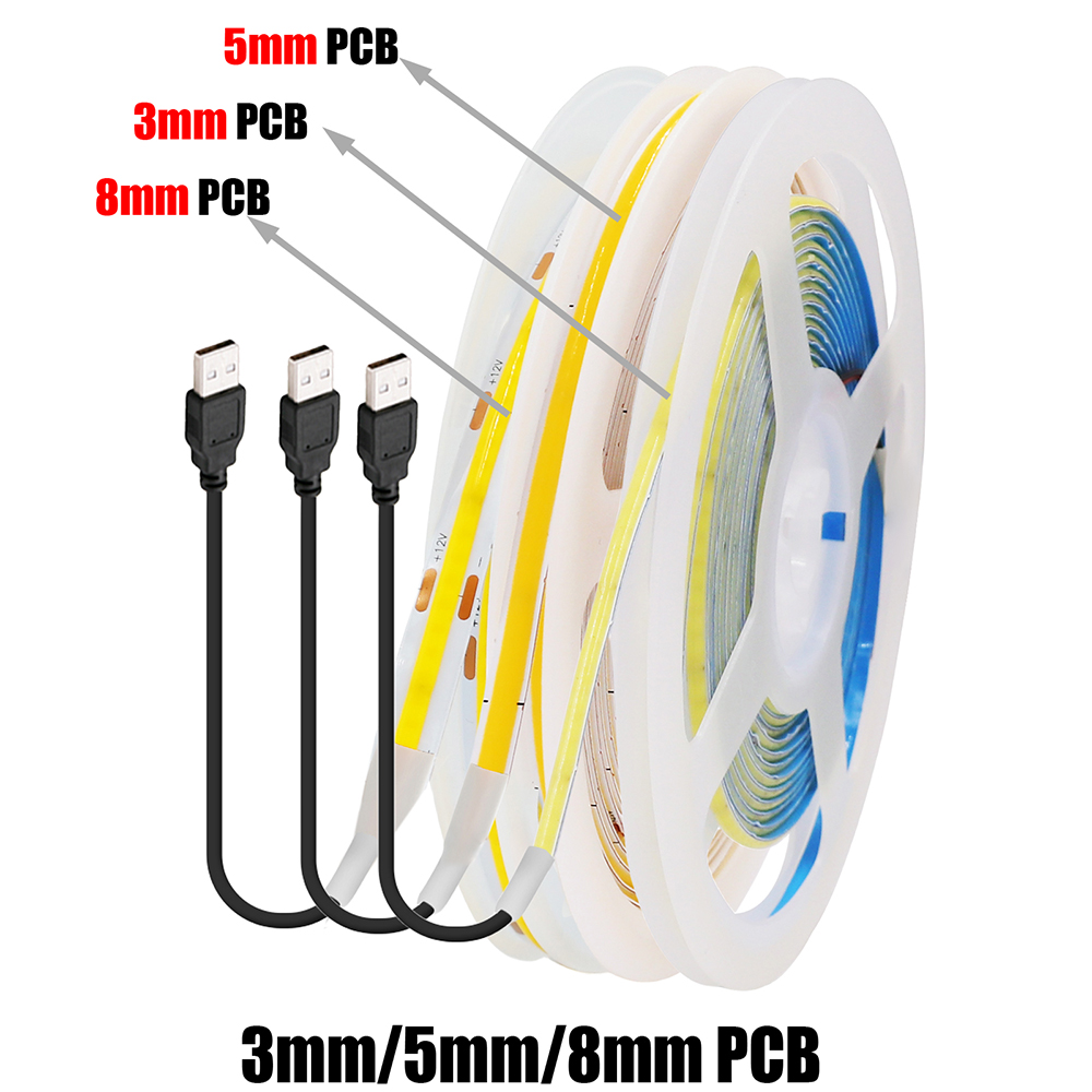 5v usb 3mm 5mm pcb cob led luz - Decor Lighting Hours avaliação e preço